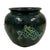 Early 20th Century Vintage Decorative Pottery Fish Jar With Dark Green Glaze For Sale - Image 5 of 8