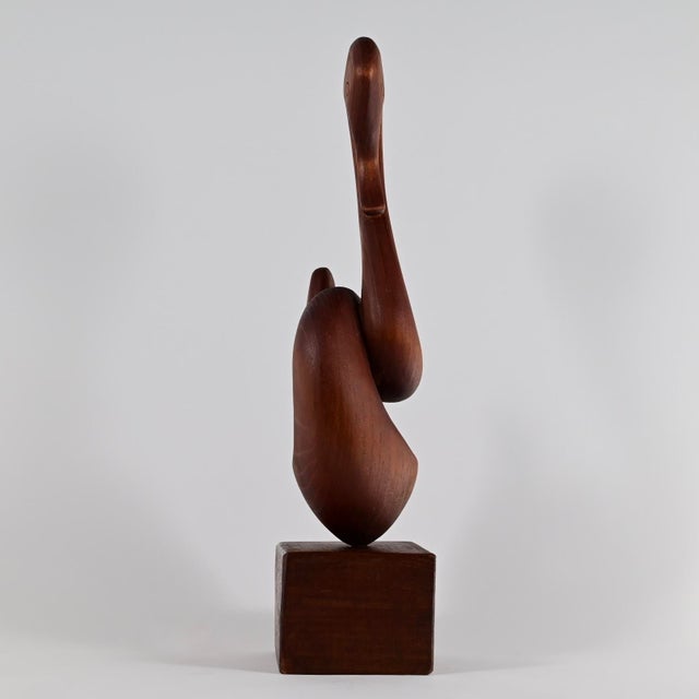 Luis Potosi Vintage Wooden Abstract Bird Sculpture, Created in Ecuador, Carved Signed and Dated 1975 For Sale In Washington DC - Image 6 of 9