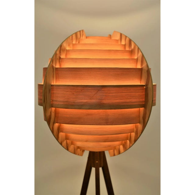 Swedish Pine and Mahogany Floor Lamp by Hans-Agne Jakobsson, 1960s For Sale - Image 3 of 11