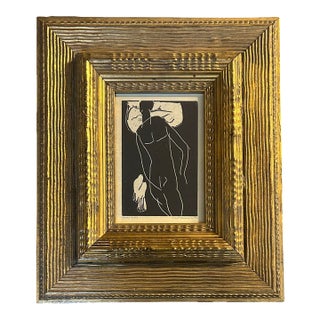 1990’s Original Abstract Nude Male Figure Lithograph “White Socks” For Sale
