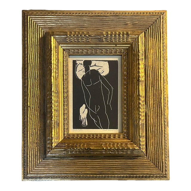 1990’s Original Abstract Nude Male Figure Lithograph “White Socks” For Sale