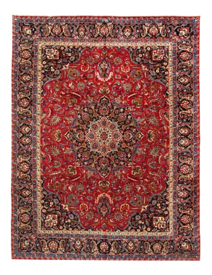 Red Semi Vintage Persian Mashad 9'7'' X 12'7''