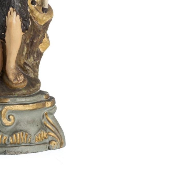 Religious Artist, Saint John the Baptist, 19th Century, Terracotta For Sale - Image 5 of 6
