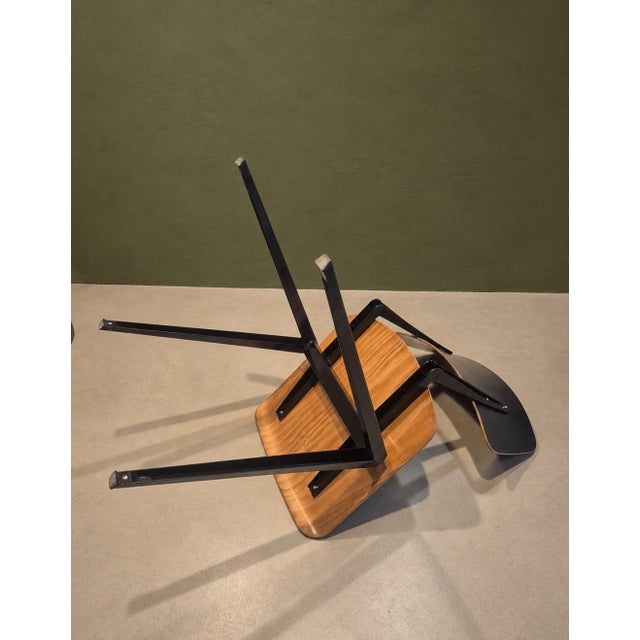 Black Galvanitas S16 Chaises in Black, 1960s, Set of 3 For Sale - Image 8 of 10