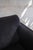 Upholstered structure covered in black velvet, complete with shaped seat and back cushions. Polished chrome-plated steel...