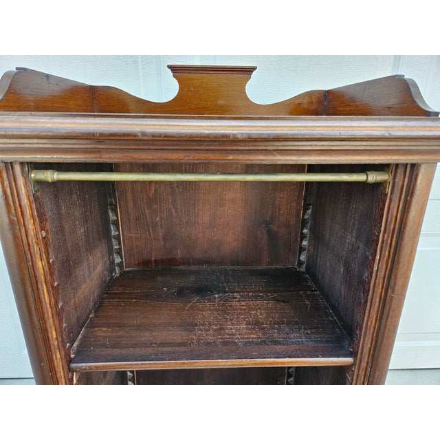 Antique Wooden Open Bookcase - Adjustable Shelf For Sale - Image 17 of 18