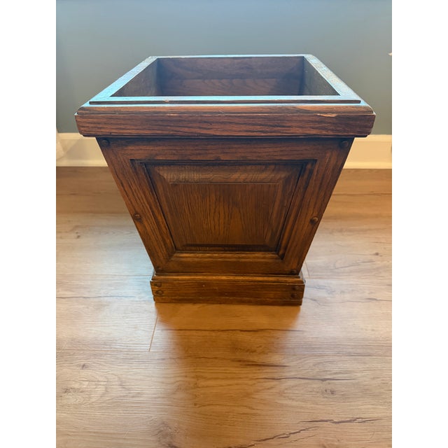 Romweber Vintage Romweber Viking Oak Desk Bucket For Sale - Image 4 of 9
