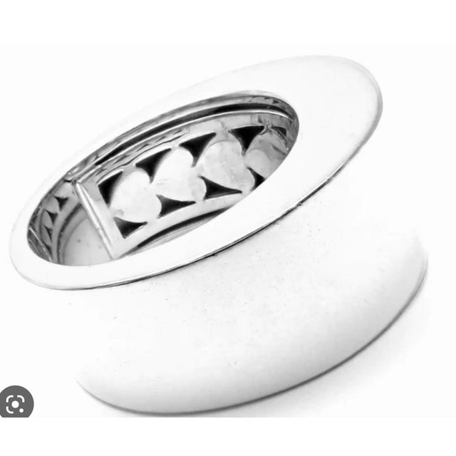 Transparent Chopard Happy Diamond 18k White Gold Floating Diamond Ring, Estate For Sale - Image 8 of 18