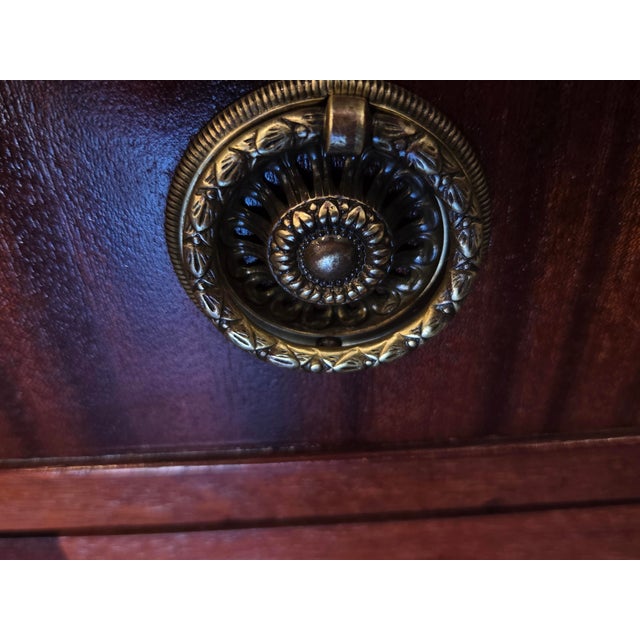 Wood Antique 1900s Chippendale Carved Paw Foot Sideboard Colonial Island Mahogany For Sale - Image 7 of 13