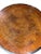 English walnut pedestal center table, the top having book matched burl walnut veneer, is crossbanded with a three inch...