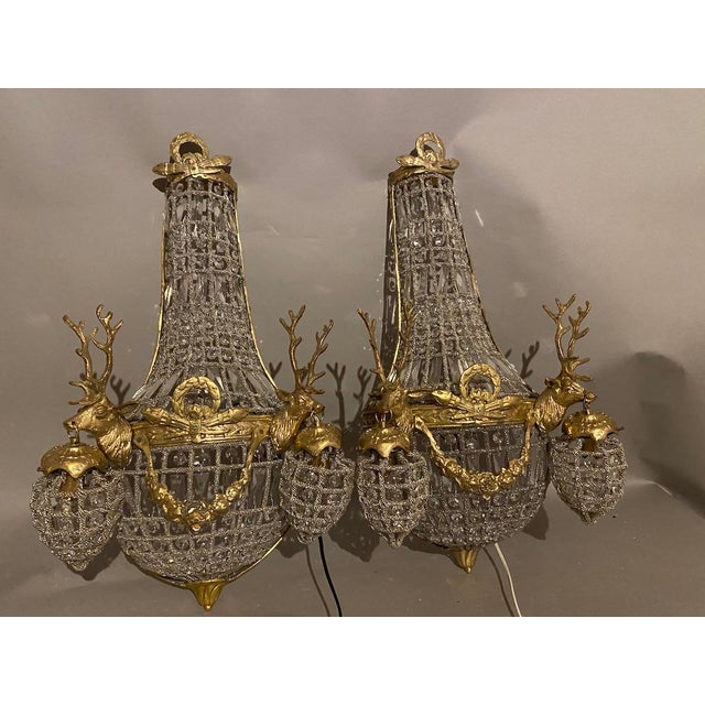 Circa 1980 French Louis XVI Gold Bronze Wall Lamps/ Sconces – Pair For Sale - Image 17 of 18