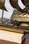 Mid 20th Century Venetian Brass Four-Masted Model Ship with Detailed Décor, Mounted on Base For Sale - Image 4 of 9