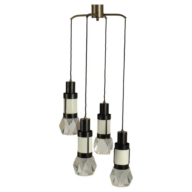 Hanging Light with Four Pendants by Gaetano Missaglia, 1970s For Sale - Image 16 of 16