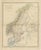 Antique Map of Sweden with Norway and Denmark with the Malström, 1858 For Sale - Image 3 of 9