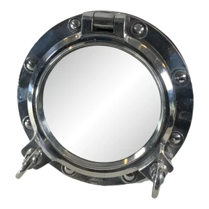 Aluminum Ship's Porthole Mirror