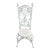 Late 19th Century Victorian White Wicker Rattan Desk Side Vanity High Back Portrait Chair For Sale