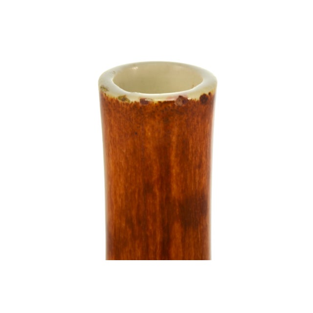 Ceramic Mid-Century Drip Glaze 12” Vase For Sale - Image 7 of 9