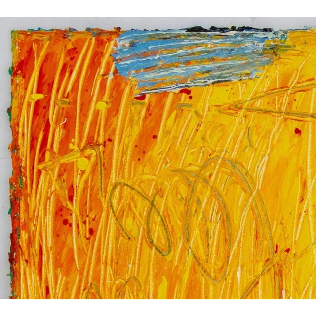 Contemporary Elfi Schuselka Abstract Fire Composition Oil For Sale - Image 3 of 5