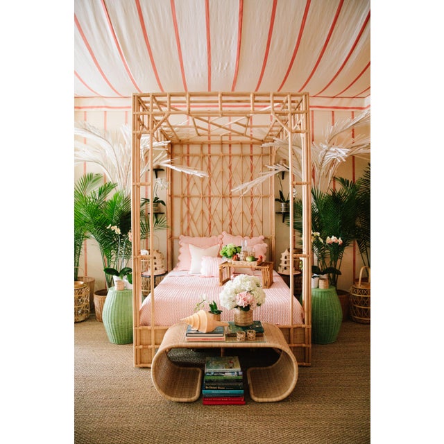 Wood Amanda Lindroth Paradise Fretwork Canopy Bed - Queen For Sale - Image 7 of 9