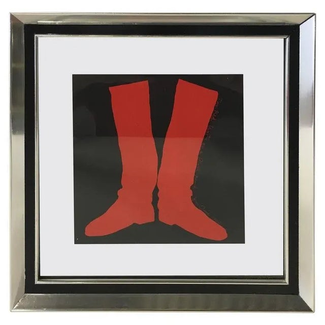 Jim Dine 1960s Jim Dine "Two Boots" Silkscreen, 1968 For Sale - Image 4 of 4