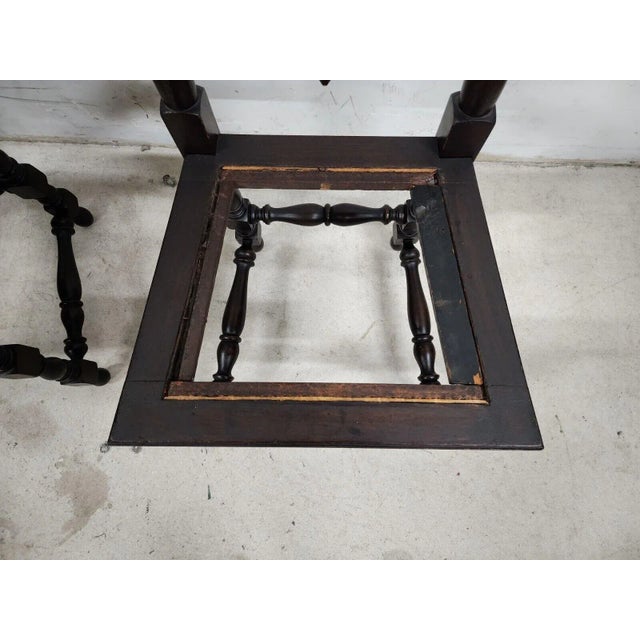 Antique Hall Chairs Walnut Dining Accent Pair For Sale - Image 12 of 12