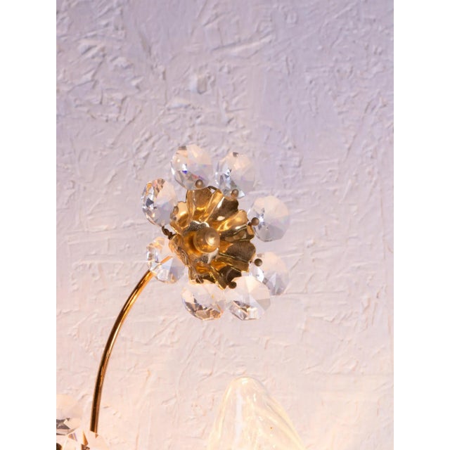 German Glamorous Jewel Wall Lamps in Crystal & Gilt-Brass from Palwa, 1960, Set of 2 For Sale - Image 6 of 10