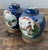Blue Vintage Asian Famile Verte Lidded Ceramic Jars - A Pair For Sale - Image 8 of 12