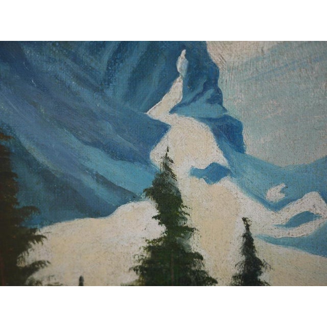 Adalbert Von Wex, Skiers in Garmisch, Early 20th Century, Oil on Canvas For Sale - Image 9 of 16