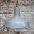 Vintage Industrial English Grey Enamel Pendant Light For Sale - Image 4 of 6