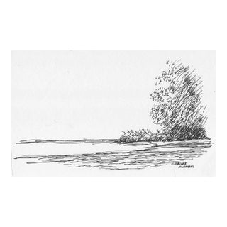 Hayward Cirker Hamptons Landscape Drawing For Sale