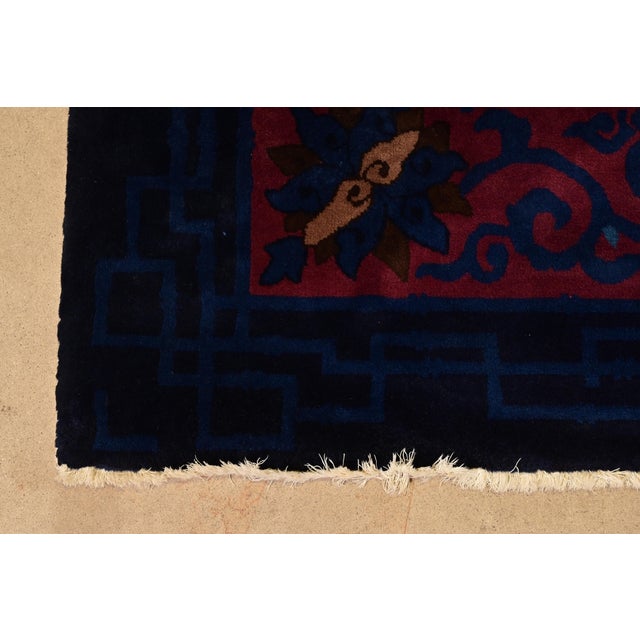 Antique Chinese Art Deco Nichols Hand-Knotted Room Size Wool Rug, Circa 1920s For Sale In South Bend - Image 6 of 8