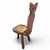 Brown Brutalist Cow Hide Tripod Chairs, Spain, 1960s, Set of 2 For Sale - Image 8 of 14