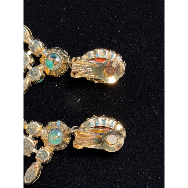 Vintage Schreiner of New York Chandelier Earrings, A Pair For Sale In Los Angeles - Image 6 of 8