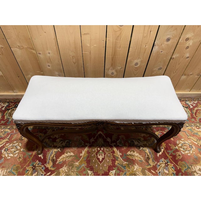 Regency Louis XV Wooden Bench For Sale - Image 5 of 6