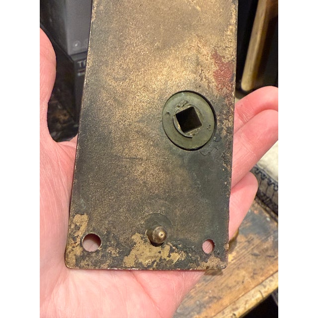 Antique Bronze Steam Train Car Pull Handle For Sale - Image 9 of 11