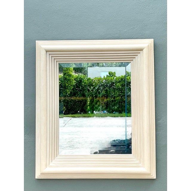 Vintage Stacked Wood Mirror For Sale - Image 10 of 12
