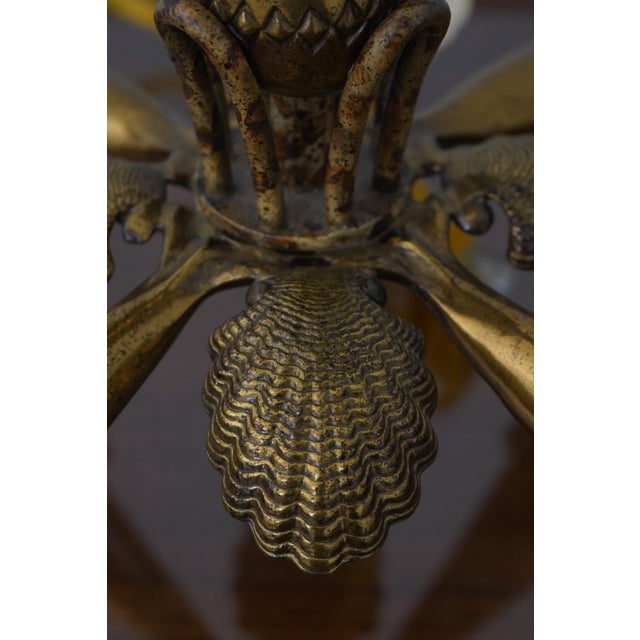 Pair Maitland Smith Brass & Iron Lizard Table Lamps For Sale - Image 9 of 12