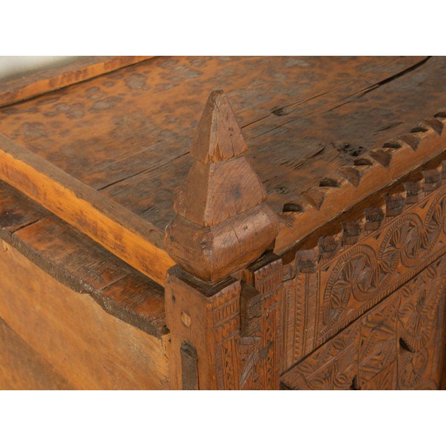 Brown Antique Swat Valley Bridal Chest For Sale - Image 8 of 11