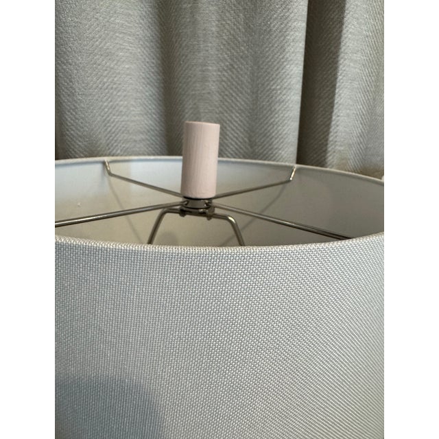 1990s Dust Pink Pottery Lamps, Pair For Sale - Image 5 of 5