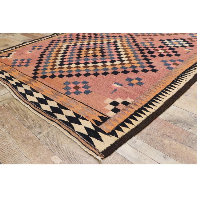 Vintage Persian Shiraz Kilim Gallery Rug 05'03 X 11'01 For Sale In Dallas - Image 6 of 9