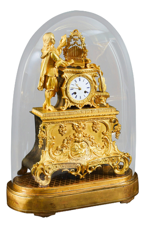 Antique 19th Century French Sevres Ormolu Mantel Clock from Leroy Paris