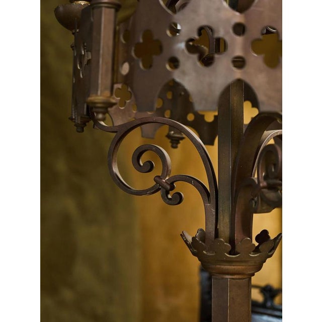 Neo-Gothic Bronze Candlesticks, Set of 2 For Sale - Image 11 of 14