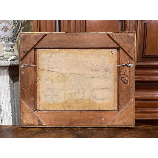 19th Century French Pastoral Oil Painting Signed H. D. Lemaître For Sale - Image 10 of 12