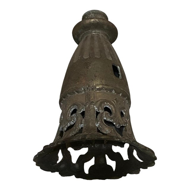 Antique Art Deco Style Bronze Bell Shape Ceiling Light Plate For Sale