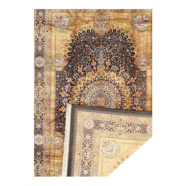 Traditional Pasargad DC Exquisite Design Paris Palace Fine Power Loom v. Silk Rug For Sale - Image 3 of 3