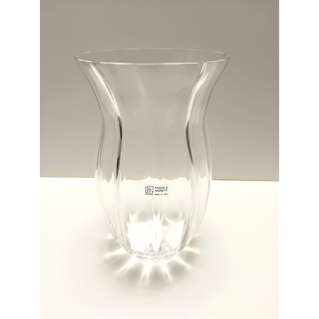 Transparent Murano Glass Vase by Moretti and Nason, Italy, 1990s For Sale - Image 4 of 10