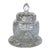 American Brilliant Cut Glass Cornflower Covered Jar and Underplate For Sale