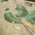 A beautifully executed vintage embroidered textile wall panel featuring three exotic birds perched among flowering...