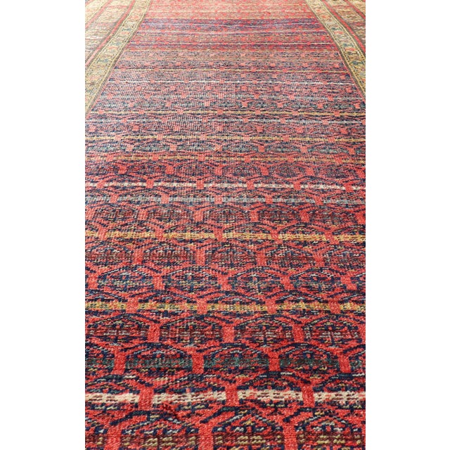 Antique Persian Kurdish Bidjar Gallery Rug With Repeating Paisley Design For Sale In Atlanta - Image 6 of 12
