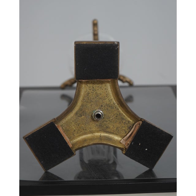 1980s Pair of Brass & Glass Lidded Vase Candle Holder Epergne For Sale - Image 12 of 12